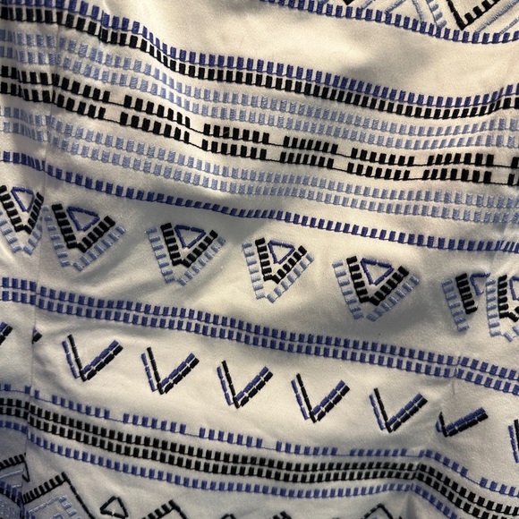 Patterned White and Blue Tube Top - Picture 5 of 5